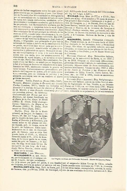 LAMINA ESPASA 18532: La Virgen y el Niño por Mainardi