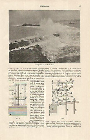LAMINA ESPASA 19223: Rompeolas del puerto de Argel