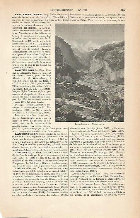 LAMINA ESPASA 9060: Vista general de Lauterbrunnen Suiza