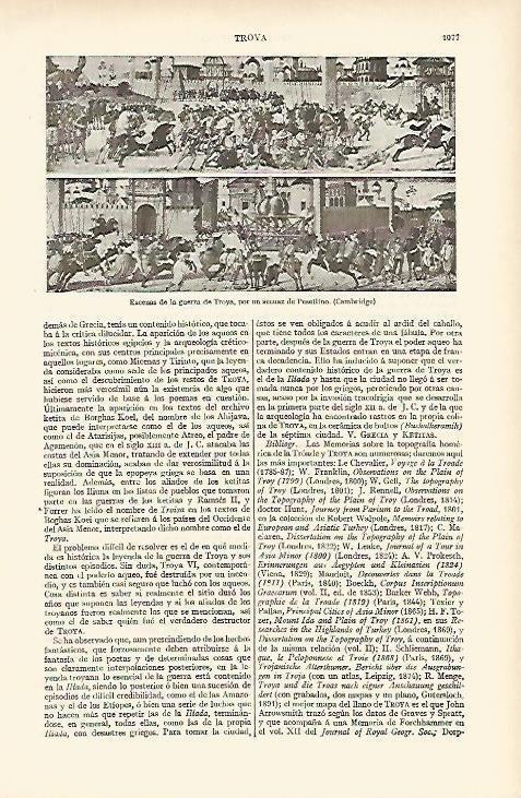 LAMINA ESPASA 916: Escenas de la guerra de Troya por la escuela de Pesellino
