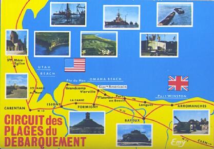 POSTAL 57624: Circuit des Plages du Debarquement