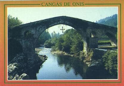 POSTAL 57646: Cangas de Onis (Asturias) puente romano
