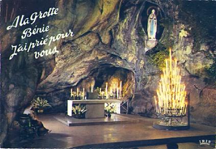 POSTAL 57654: Ala grotte Benie jai prie pour vous Lourdes