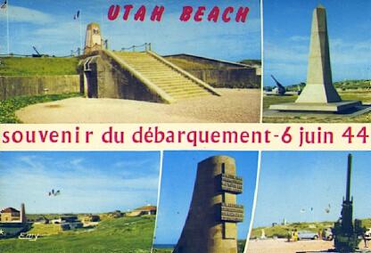 POSTAL 57669: Utah beach souvenir du debarquement – 6 juin 44