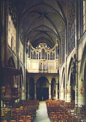 POSTAL 57683: Eglise St Germain l Auxerrois Paris Nef et buffet d orgue