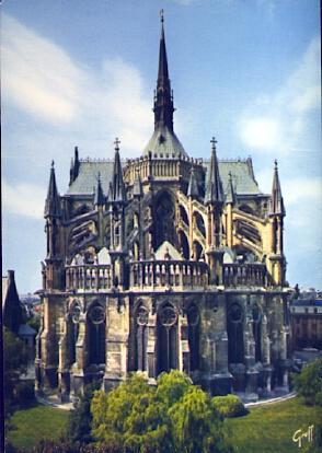 POSTAL 57684: Reims (Marne) Chevet de la Cathedrale (Marne)