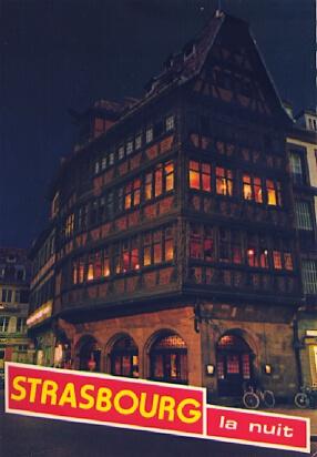 POSTAL 57722: Strasbourg la nuit La Maison Kammerzell