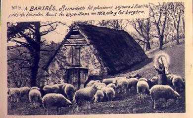 POSTAL 57741: A Bartres Bernnadette fit plusieurs sejours a Bartres pres de Lourdes
