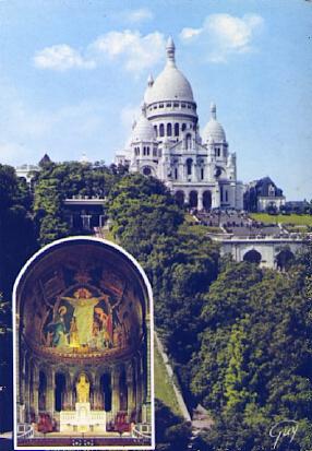 POSTAL 57764: Paris et ses merveilles La basilique du Sacre Coeur Montmartre