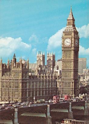 POSTAL 57850: Big Ben The Houses of Parliament and the River Thames London