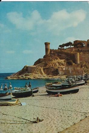 POSTAL 57959: Costa Brava Tossa de Mar Playa y “Vila Vella”