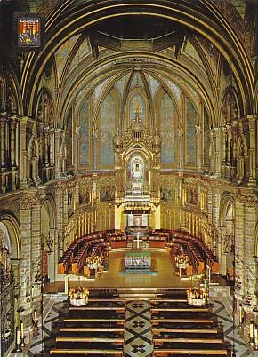 POSTAL 57962: Montserrat Interior de la Basilica