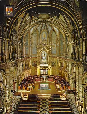 POSTAL 57965: Montserrat Interior de la Basilica