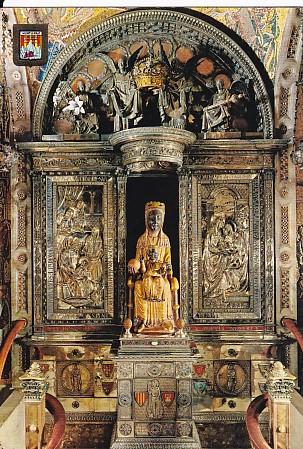 POSTAL 58027: Montserrat El trono de la Virgen