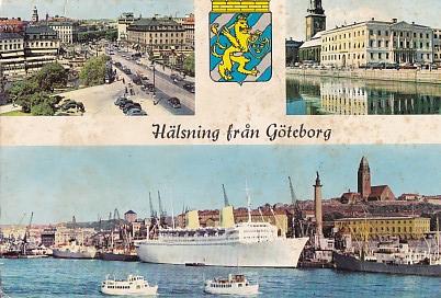 POSTAL 58074: Halsning fran Goteborg
