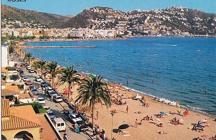 POSTAL 58128: Roses (Costa Brava) playa