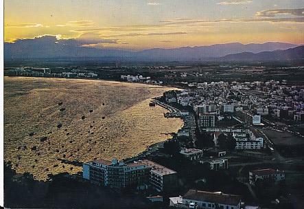 POSTAL 58131: Rosas (Costa Brava) atardecer