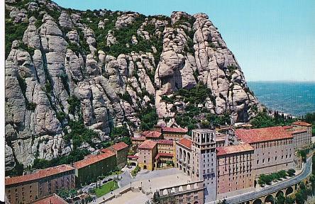 POSTAL 58147: Montserrat vista general del Monasterio