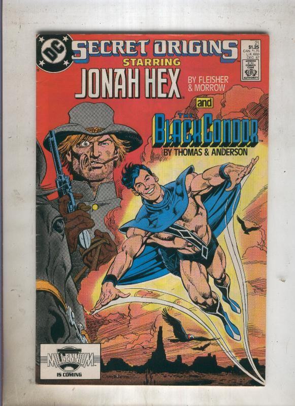 DC SECRET ORIGINS numero 21 JONAH HEX and BLACK CONDOR