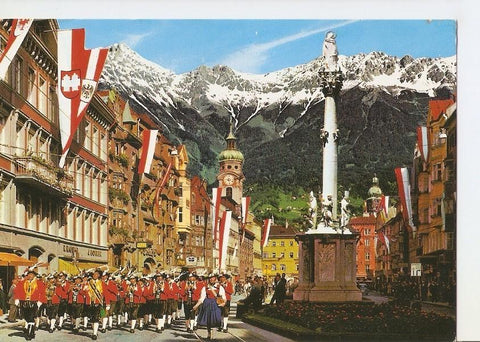 Postal 043185 : Innsbruck. Maria-Theresia-Street The music band of Wilten