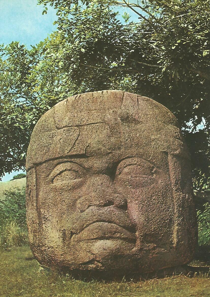 Lamina 035: Cabeza gigante olmeca La Venta. Mexico