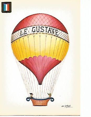 POSTAL 53145: GLOBO EN QUE ASCENDIO LA PRIMERA MUJER: LETITIA SAGE. 1785