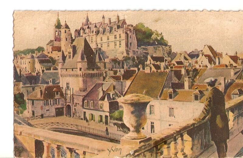 Postal 026809 : Pintura. Chateaux de la Loire, Le Chàteau Royal et la Porte des Cordeliers