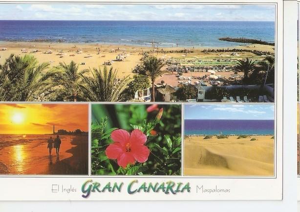 Postal 047386 : Gran Canaria. El Ingles - Playa del Faro de Maspalomas