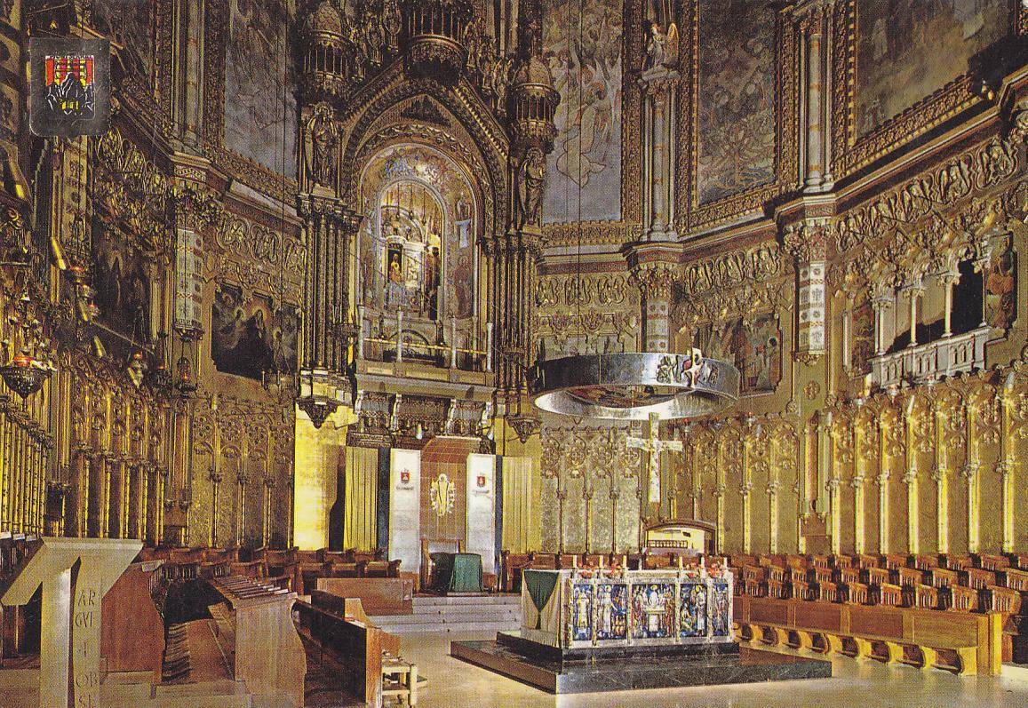 Postal 61325 : Montserrat. Interior de la Basilica