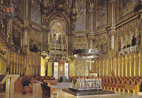Postal 61325 : Montserrat. Interior de la Basilica