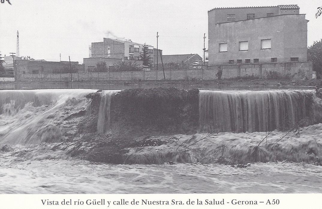 Postal 62178 : Vista del rio Guell y calle de Nuestra Sra. De la Salud - Gerona