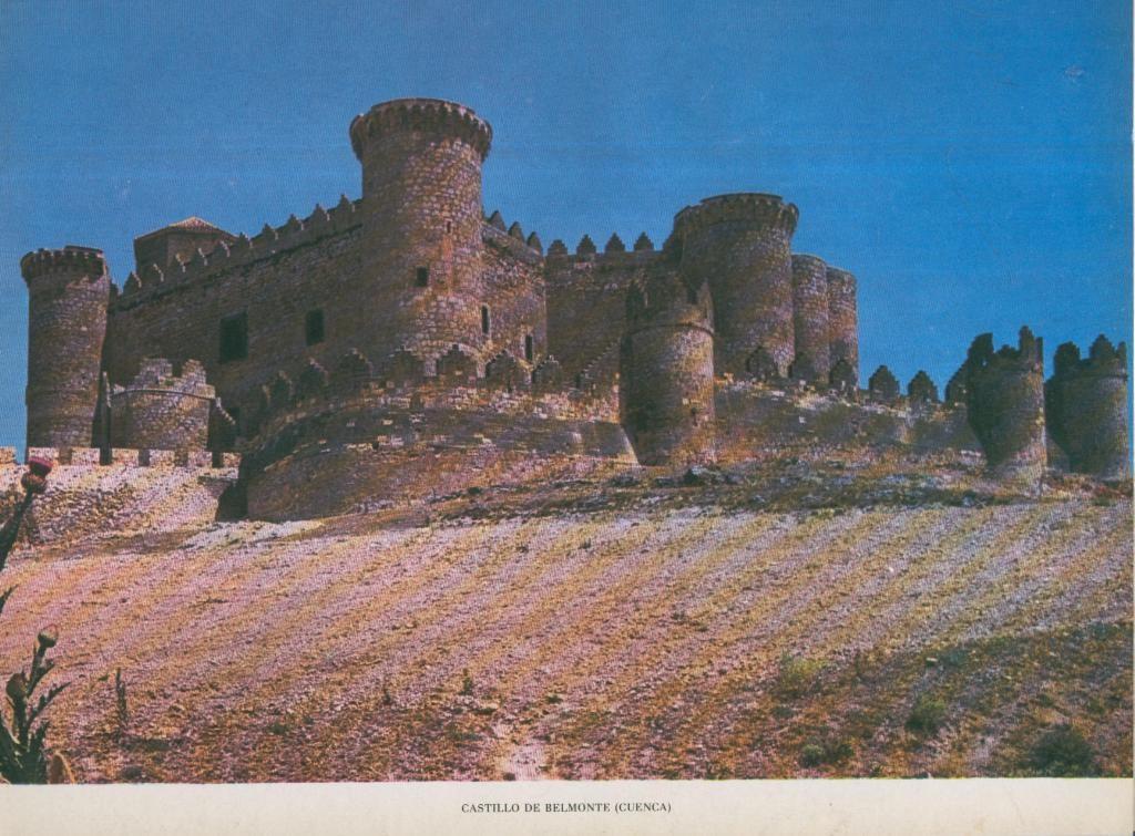 Lamina Castillos de España Edicion 1967 No.111: CASTILLO DE BELMONTE (CUENCA)