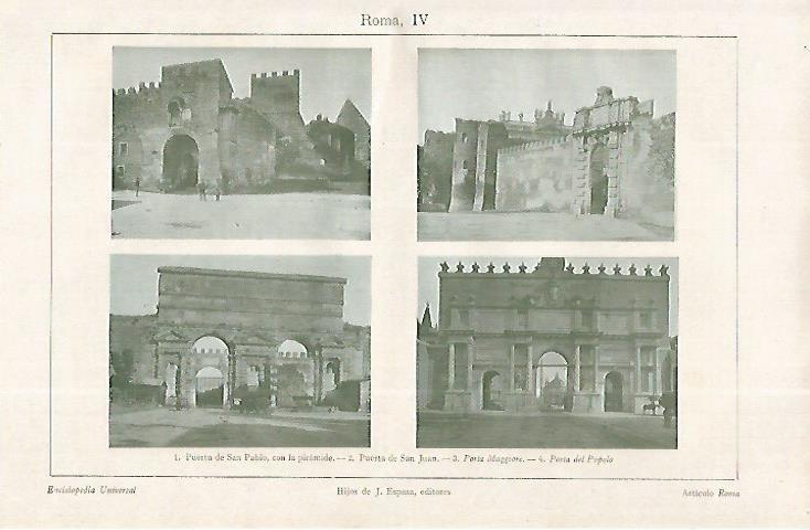 LAMINA ESPASA 19186: Puertas de Roma