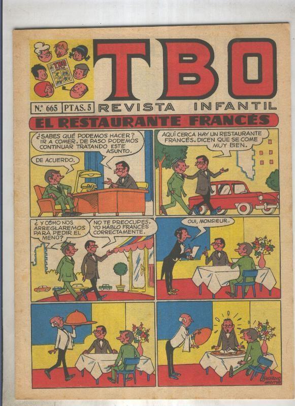 TBO numero 665: El restaurante frances (Salvador Mestre), (numerado 1 en trasera)