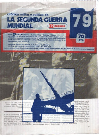 Fasciculo: Cronica Militar y Politica de LA SEGUNDA GUERRA MUNDIAL: Numero 079 (Sarpe 1978)