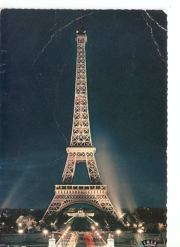 Postal 033491 : Paris. La Tour Eiffel illuminee