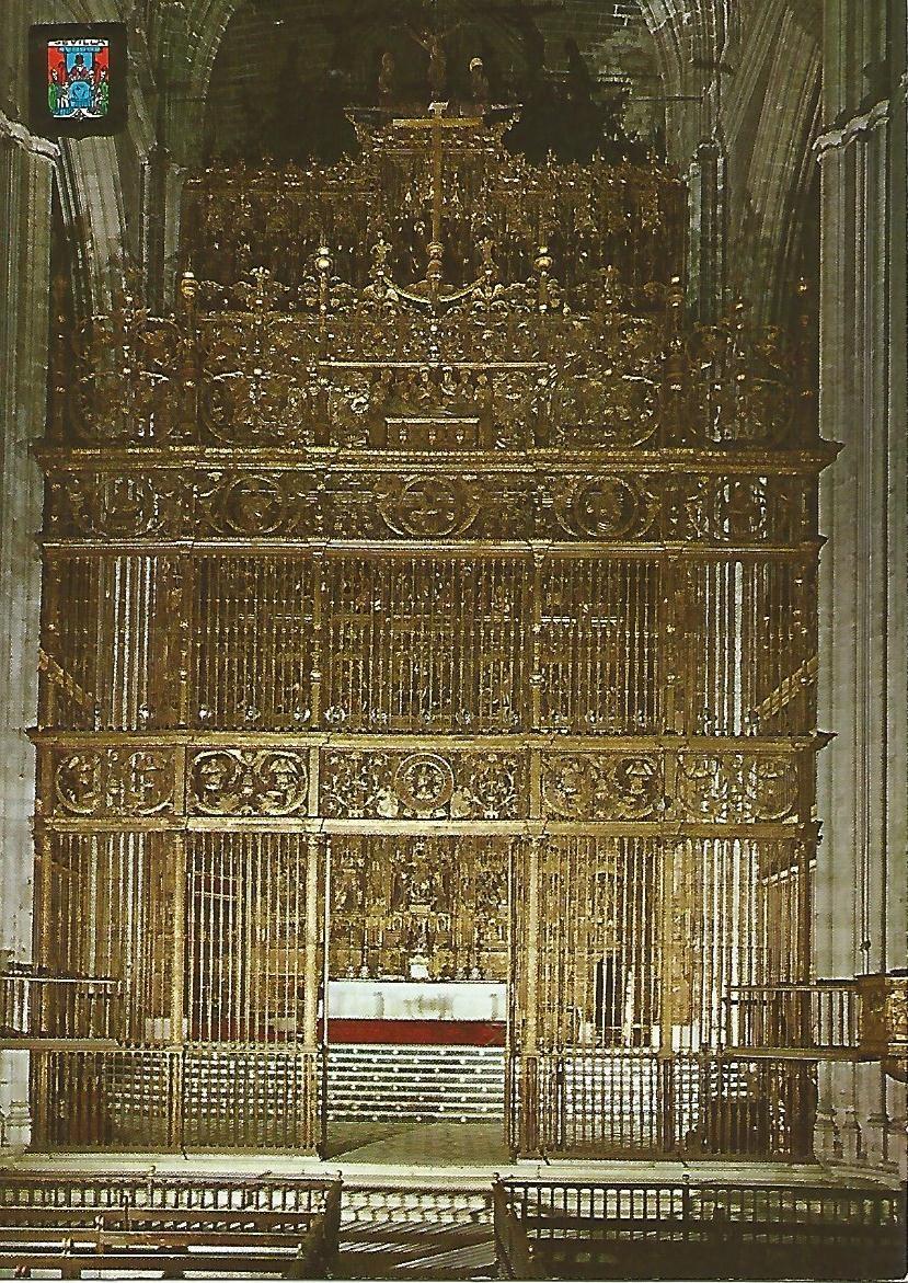 Postal 52360: CATEDRAL DE SEVILLA - Altar Mayor. Detalle cancelas