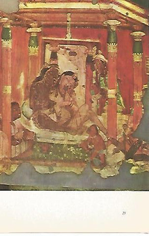 LAMINA 1530: Escena de la Visvantara jataka. El principe anuncia su desstieerro. Cueva XVII. Siglo V-VI