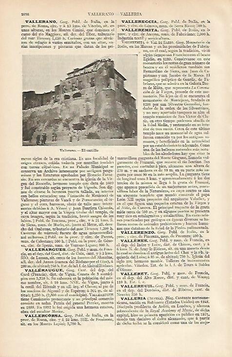 LAMINA ESPASA 4818: Castillo de Vallerano Italia