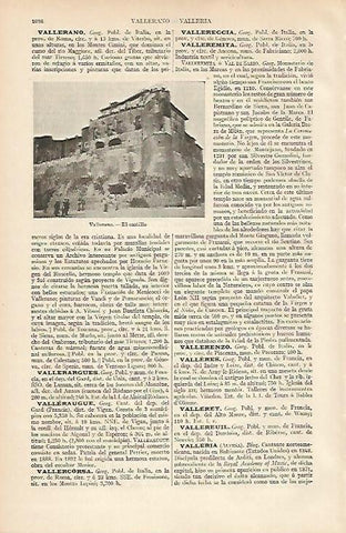 LAMINA ESPASA 4818: Castillo de Vallerano Italia
