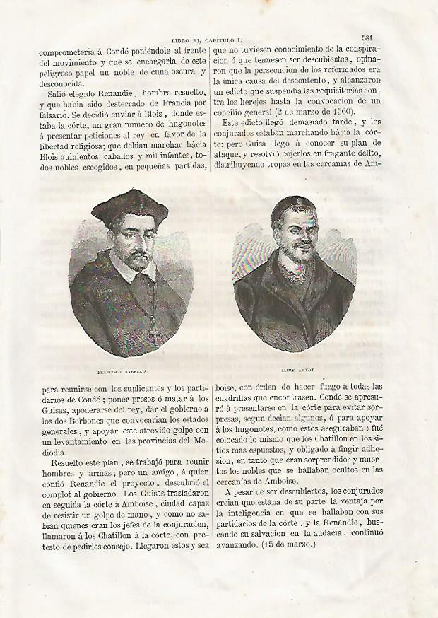 LAMINA 3560: Francisco Rabelais y Jaime Amyot
