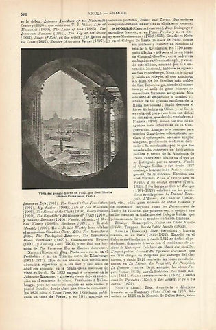LAMINA ESPASA 9453: Vista del puente nuevo de Paris por Nicolle