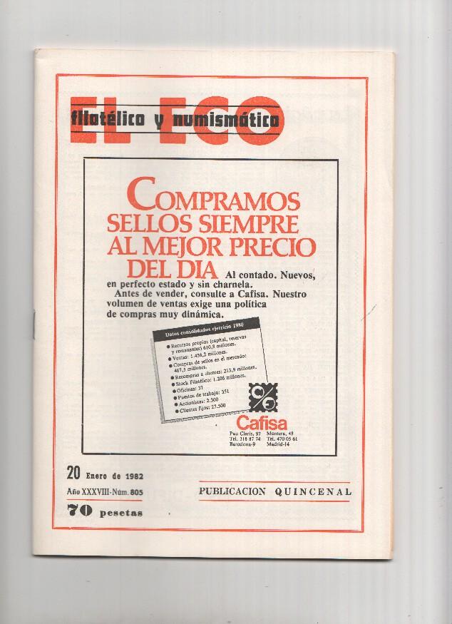 El Eco Filatelico y Numismatico numero 0805: El Sello Usado
