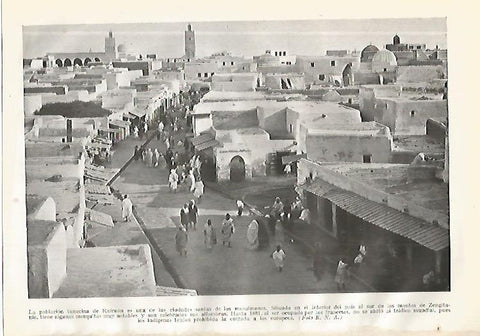 LAMINA GEOGRAFIA 0166: Vista de Kairouan Tunez