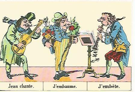POSTAL 17791: CARICATURA de LA FAMILLE DES JEAN