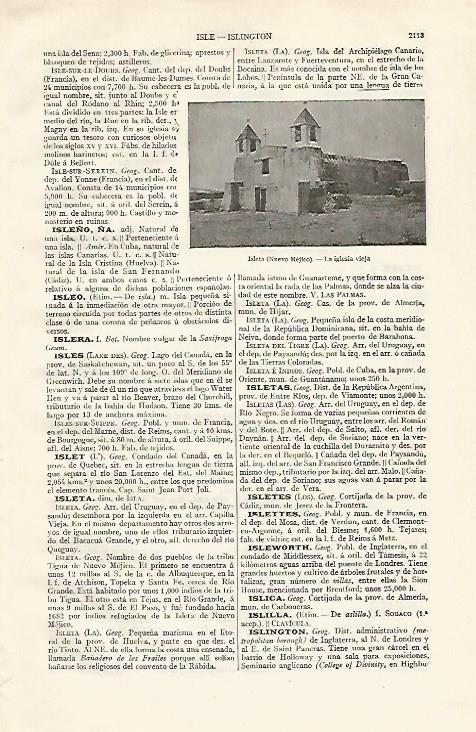LAMINA ESPASA 20878: Iglesia de Isleta en Nuevo Mejico