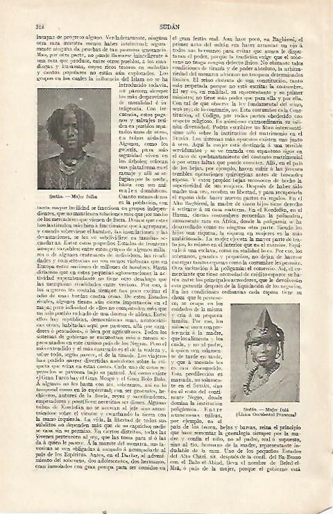 LAMINA ESPASA 22705: Mujer fulba de Sudan