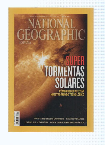 Revista: NATIONAL GEOGRAPHIC, Julio 2012: Super Tormentas Solares