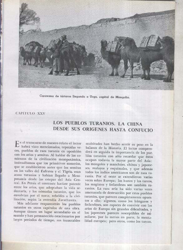 Jose Pijoan: Historia del Mundo  volumen 1, capitulo 25: Los pueblos turanios,  