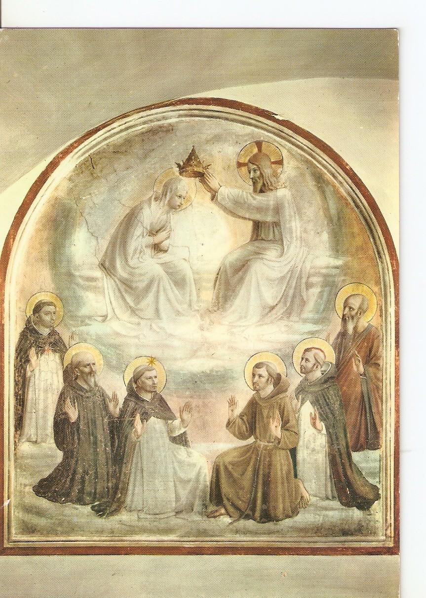 Postal 037575 : Firenze - Museo S. Marco. Beato Angelico. Crowning of the Virgin